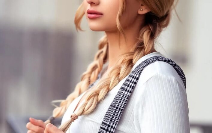 Looks with her Curly hair